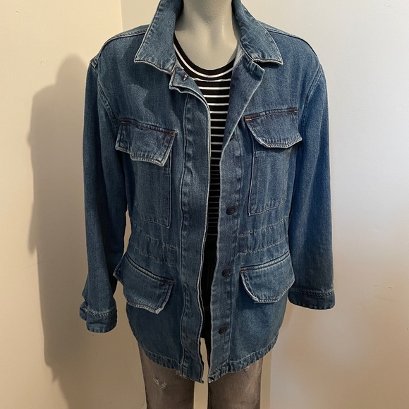 Everlane jacket denim field jacket blue womens small - Picture 1 of 8